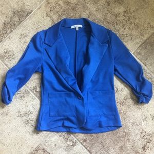 Ruched Sleeve Blazer